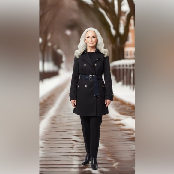 2X 🏆HP. Michael Michael Kors Trench Coat - Picture 1 of 14